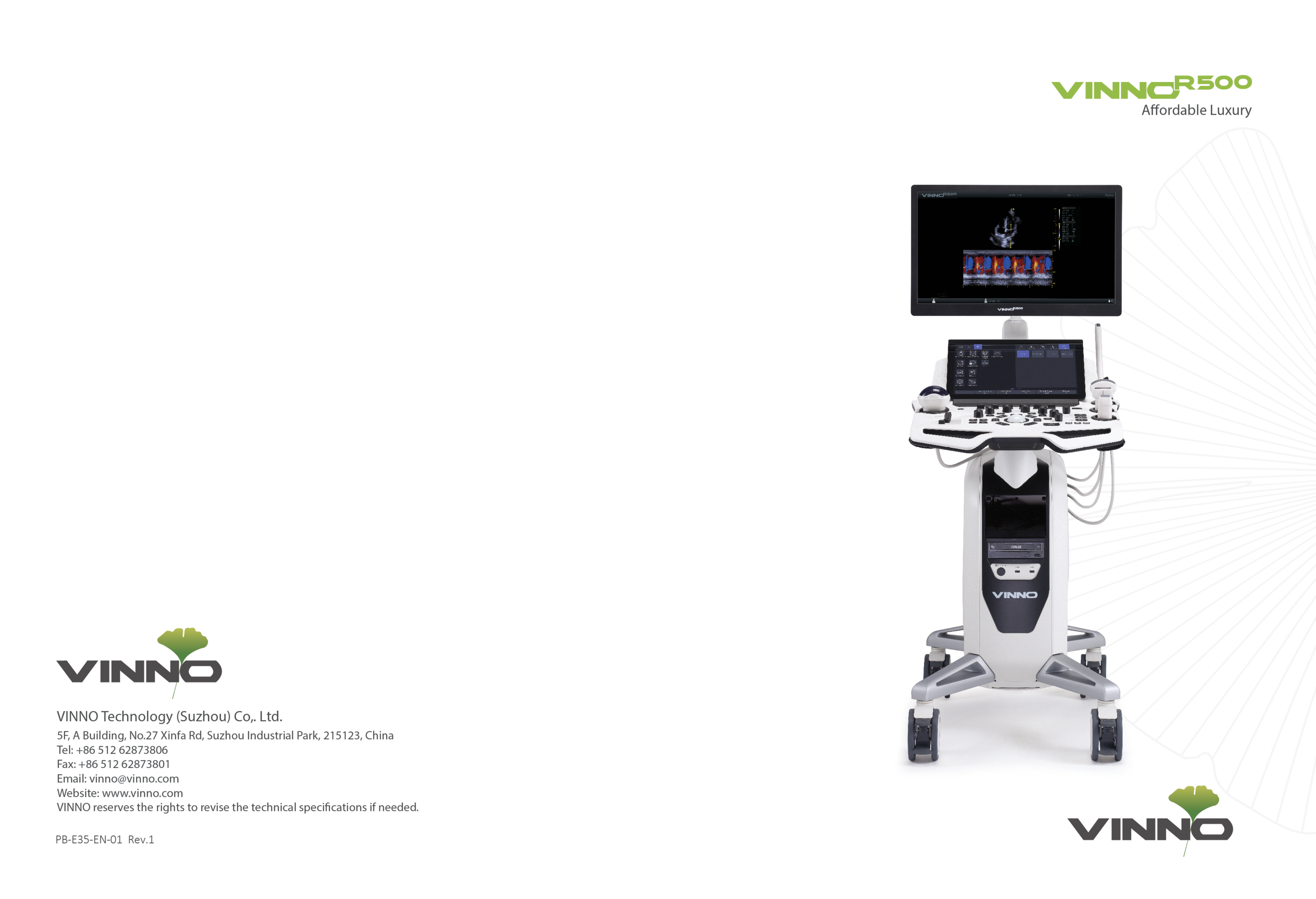 VINNO R500 — premium cart ultrasound